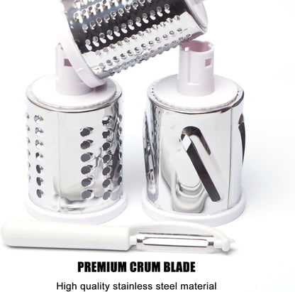 Cheese Grater Cheese Grater With Handle Rotary Cheese Grater With Handle Premium Rotary Cheese Grater With Hand Crank - Perfect For Family Chefs And Cheese Lovers (Blue), 9.5*4.7, DUKU0017