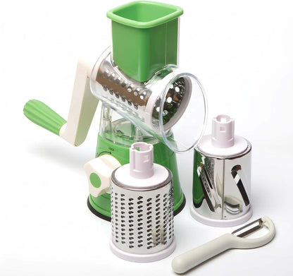 Cheese Grater Cheese Grater With Handle Rotary Cheese Grater With Handle Premium Rotary Cheese Grater With Hand Crank - Perfect For Family Chefs And Cheese Lovers (Blue), 9.5*4.7, DUKU0017