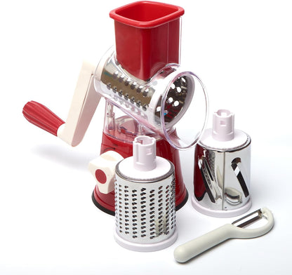 Cheese Grater Cheese Grater With Handle Rotary Cheese Grater With Handle Premium Rotary Cheese Grater With Hand Crank - Perfect For Family Chefs And Cheese Lovers (Blue), 9.5*4.7, DUKU0017