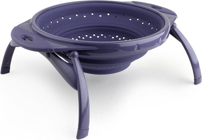 POP Collapsible Silicone Colander, 10 inch diameter, Solid Green