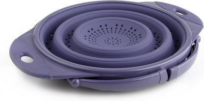 POP Collapsible Silicone Colander, 10 inch diameter, Solid Green
