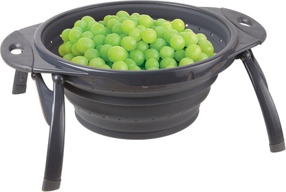 POP Collapsible Silicone Colander, 10 inch diameter, Solid Green