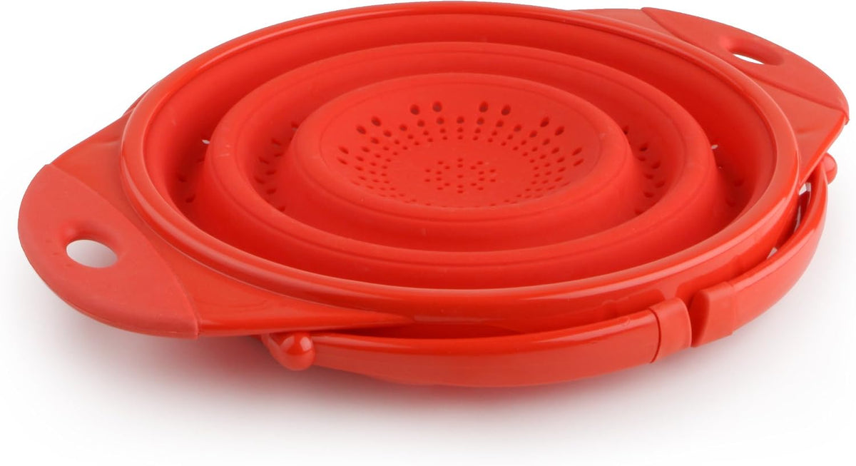 POP Collapsible Silicone Colander, 10 inch diameter, Solid Green