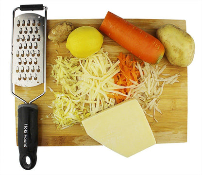 Stainless Steel Coarse Cheese Shredder - Zester, Vegetable & Fruit Grater - Black