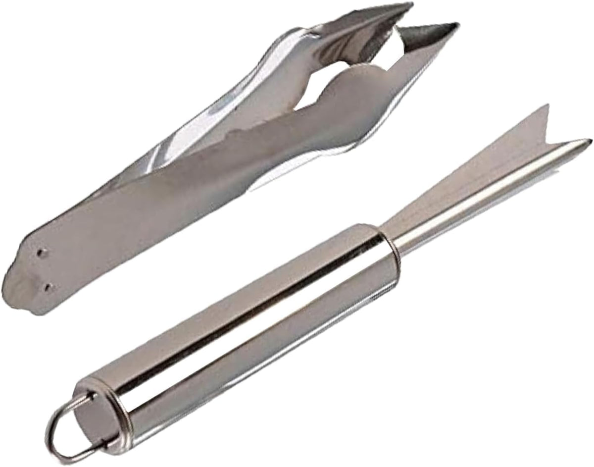 Pineapple Eye Peeler Remover Tool - Stainless Steel Pineapple Eye Clip and V Shape Pineapple Eye Cutter, Multipurpose Pineapple Eye Peeler Remover for Home Kitchen Fruit Store