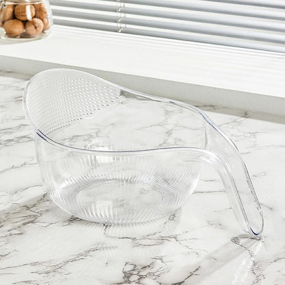 Functional Rice Washing Colander Efficient Draining Bowl Practical Sink Basket PET Suitable for Washing Rice