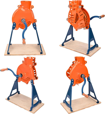 Corn Sheller Hand Crank, Steel Corn Cob Thresher with Stand