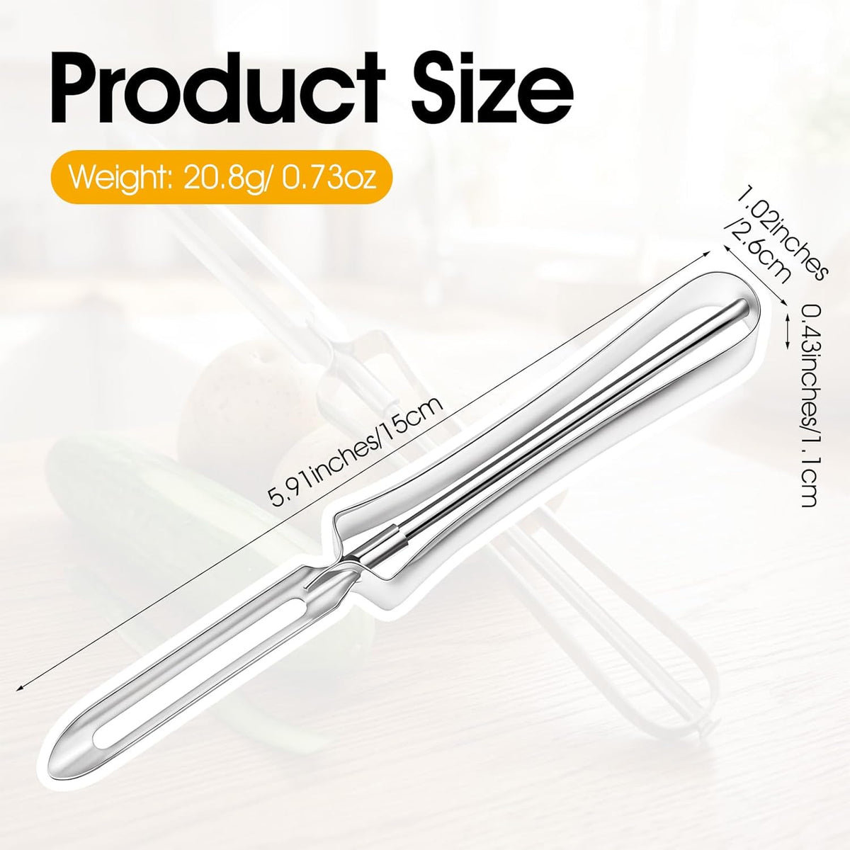 3PCS Stainless Steel Potato Peeler, Swivel Blade, Ergonomic Handle Rotary Peeling Knife, Potato Eye Remover Kitchen Vegetable Peeler for Potatoes, Carrots, Apples, Fruit - Dishwasher Safe
