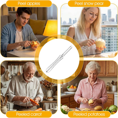 3PCS Stainless Steel Potato Peeler, Swivel Blade, Ergonomic Handle Rotary Peeling Knife, Potato Eye Remover Kitchen Vegetable Peeler for Potatoes, Carrots, Apples, Fruit - Dishwasher Safe