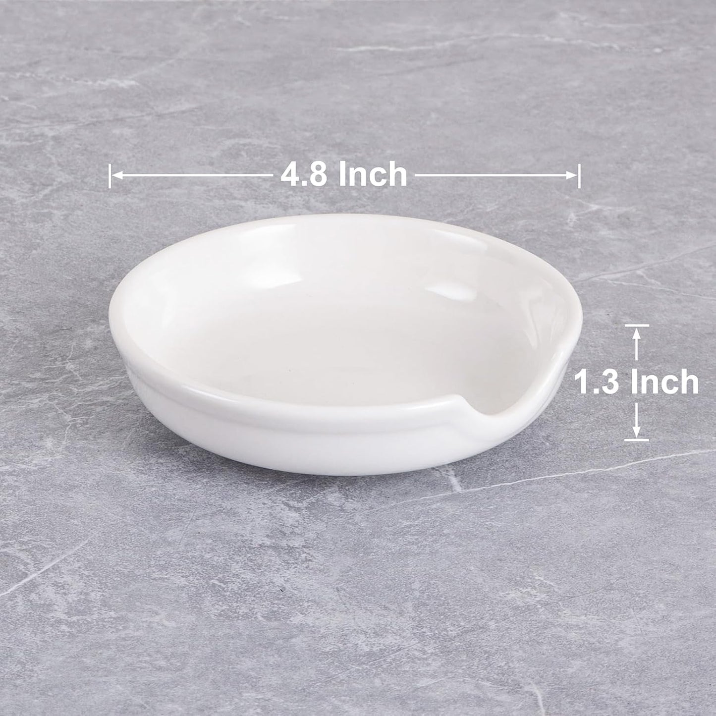 Spoon Rests for Stove Top, Ceramic Spoon Holder for Kitchen Counter, Heat-Resistant Cooking Utensil Rest, Coffee Spoon Holder, Spoon Rest for Ladles Spatula (1, White)