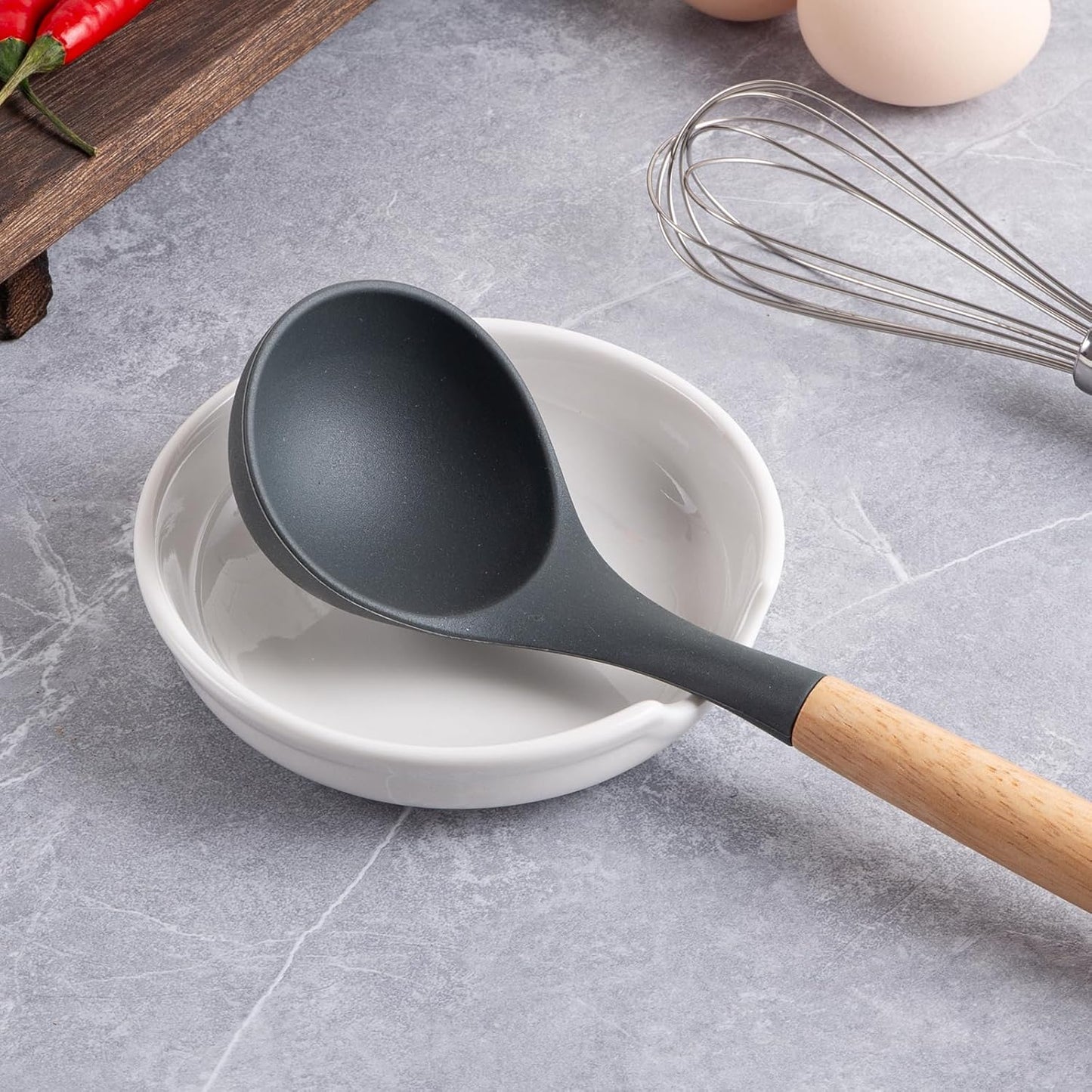 Spoon Rests for Stove Top, Ceramic Spoon Holder for Kitchen Counter, Heat-Resistant Cooking Utensil Rest, Coffee Spoon Holder, Spoon Rest for Ladles Spatula (1, White)