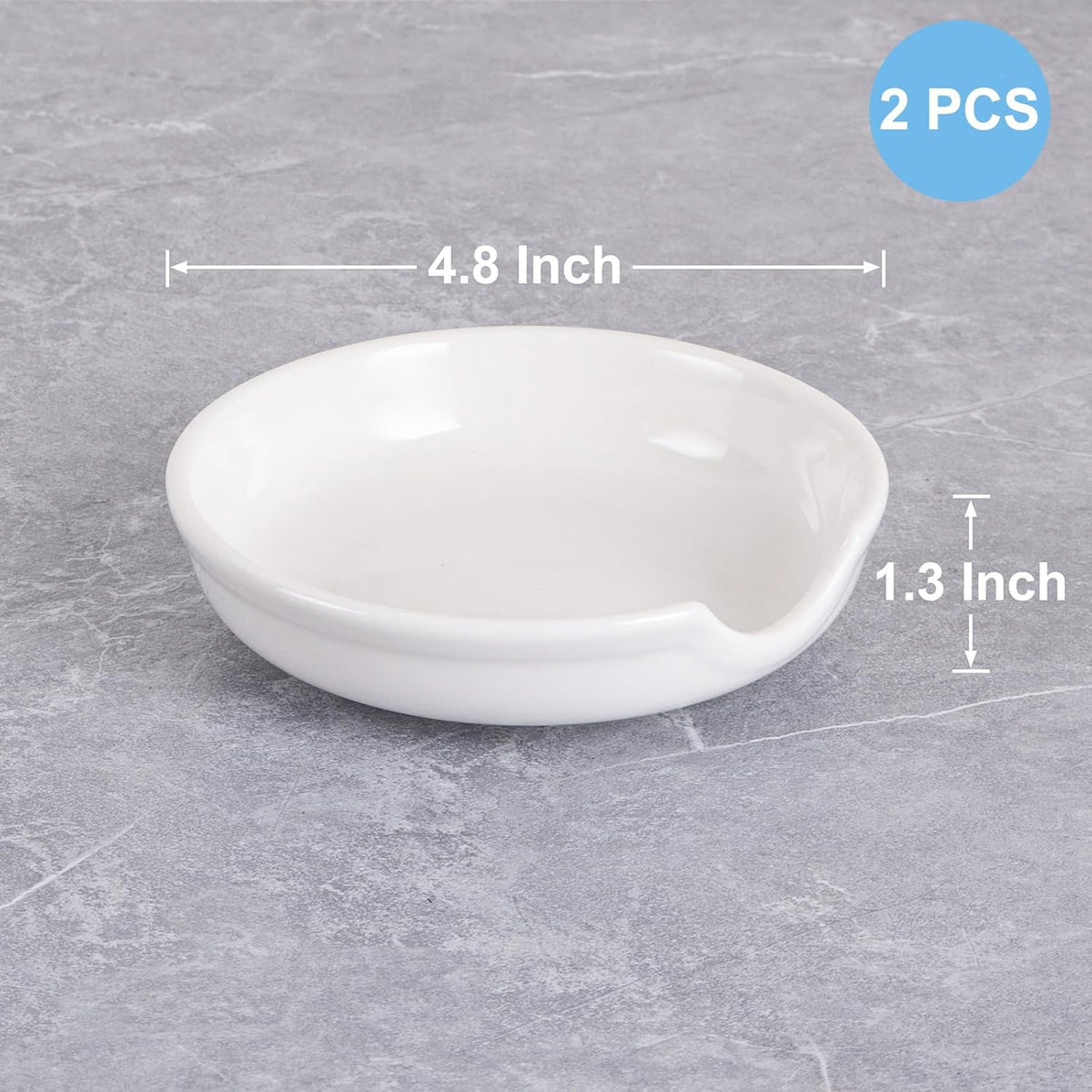 Spoon Rests for Stove Top, Ceramic Spoon Holder for Kitchen Counter, Heat-Resistant Cooking Utensil Rest, Coffee Spoon Holder, Spoon Rest for Ladles Spatula (1, White)