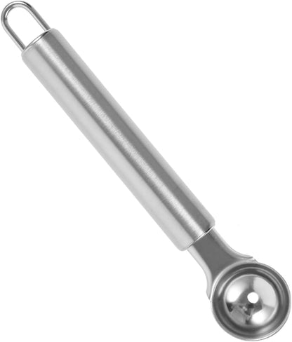 Stainless Steel Melon Baller and Ice Cream Scoop 6.7 Inch Long Handle Fruit Scooper Kitchen Dessert Watermelon Scooper Ice Cream Baller for Dig Pulp Separator