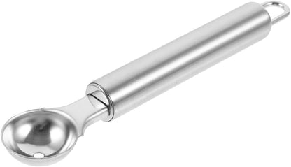 Stainless Steel Melon Baller and Ice Cream Scoop 6.7 Inch Long Handle Fruit Scooper Kitchen Dessert Watermelon Scooper Ice Cream Baller for Dig Pulp Separator