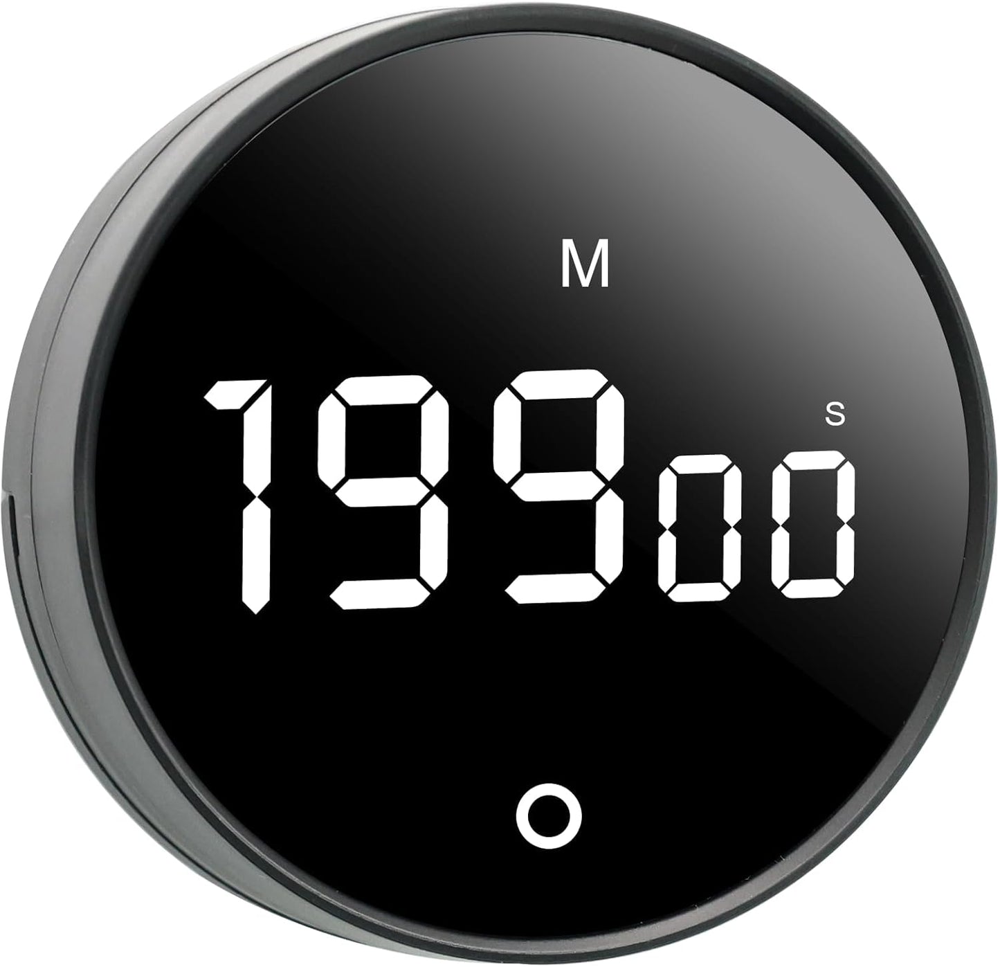 2Pcs Digital Kitchen Timer - Magnetic 199-Minute Countdown Countup Timer with Large LED Display,Volume Adjustable, Visual timers for Cooking,Gym,Meeting,Classroom,Study,Work,Outdoor Activities,Black