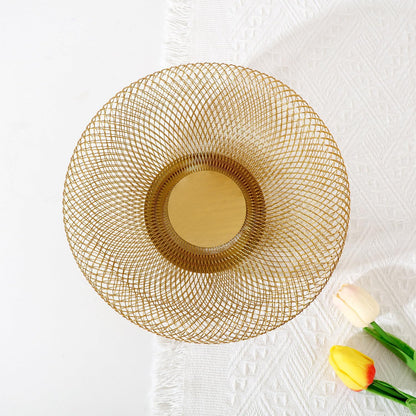 Metal Wire Woven Fruit Storage Bowl Basket for Kitchen, Large Black Mesh Fruit Stand, for Apple, Pineapple, Banana, Orange, Lemon, Pear, Strawberry, Watermelon (Black, Nomal)