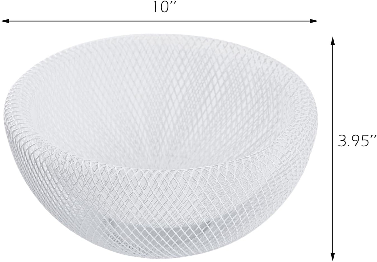 Metal Wire Woven Fruit Storage Bowl Basket for Kitchen, Large Black Mesh Fruit Stand, for Apple, Pineapple, Banana, Orange, Lemon, Pear, Strawberry, Watermelon (Black, Nomal)