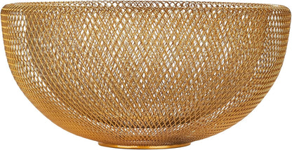 Metal Wire Woven Fruit Storage Bowl Basket for Kitchen, Large Black Mesh Fruit Stand, for Apple, Pineapple, Banana, Orange, Lemon, Pear, Strawberry, Watermelon (Black, Nomal)