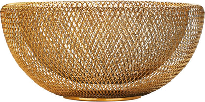 Metal Wire Woven Fruit Storage Bowl Basket for Kitchen, Large Black Mesh Fruit Stand, for Apple, Pineapple, Banana, Orange, Lemon, Pear, Strawberry, Watermelon (Black, Nomal)