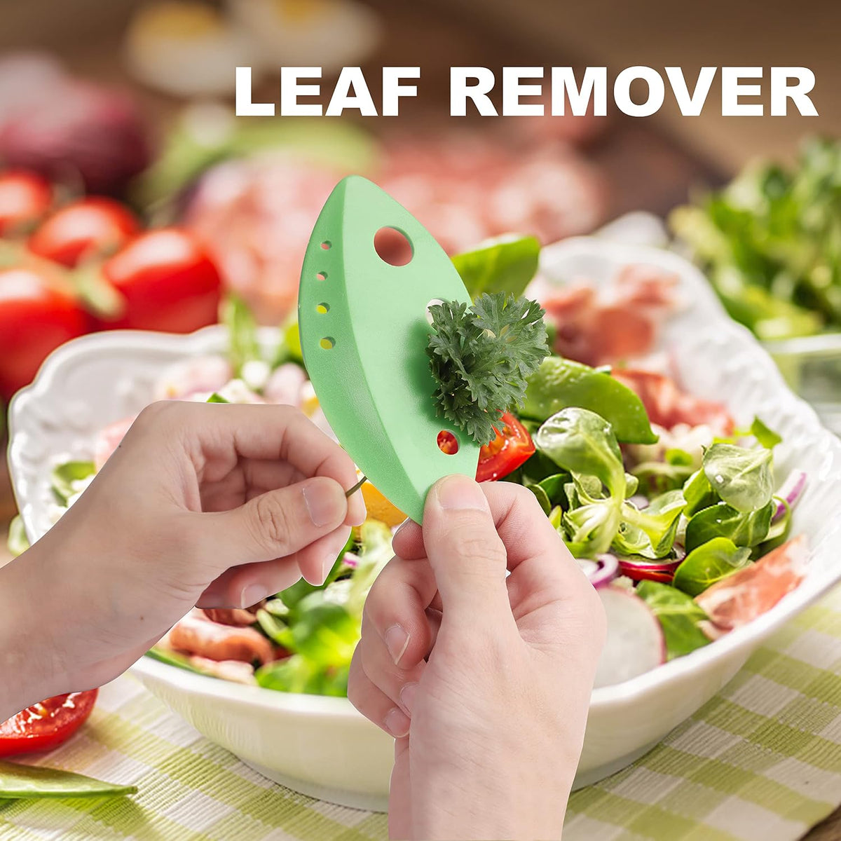 Herb Scissors, Premium Stainless Steel 5 Blade Kitchen Salad Scissors Dishwasher Safe, Sharp and Convenient 5 Blade with Safety Cover, Herb Stripping Tool and Cleaning Comb