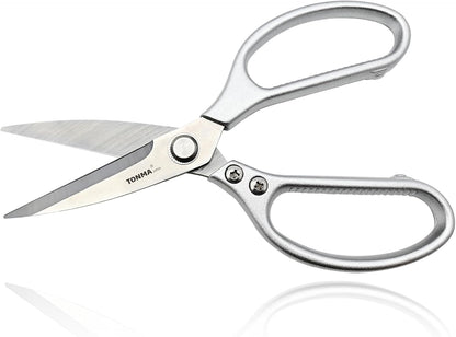 TONMA Kitchen Scissors for Food [Made in Japan] All-Purpose Kitchen Shears | 100% Japanese High Carbon Steel, Ultra-Sharp 4.0 mm Thickened Blades, Effortless Cutting, Ergonomic Ambidextrous