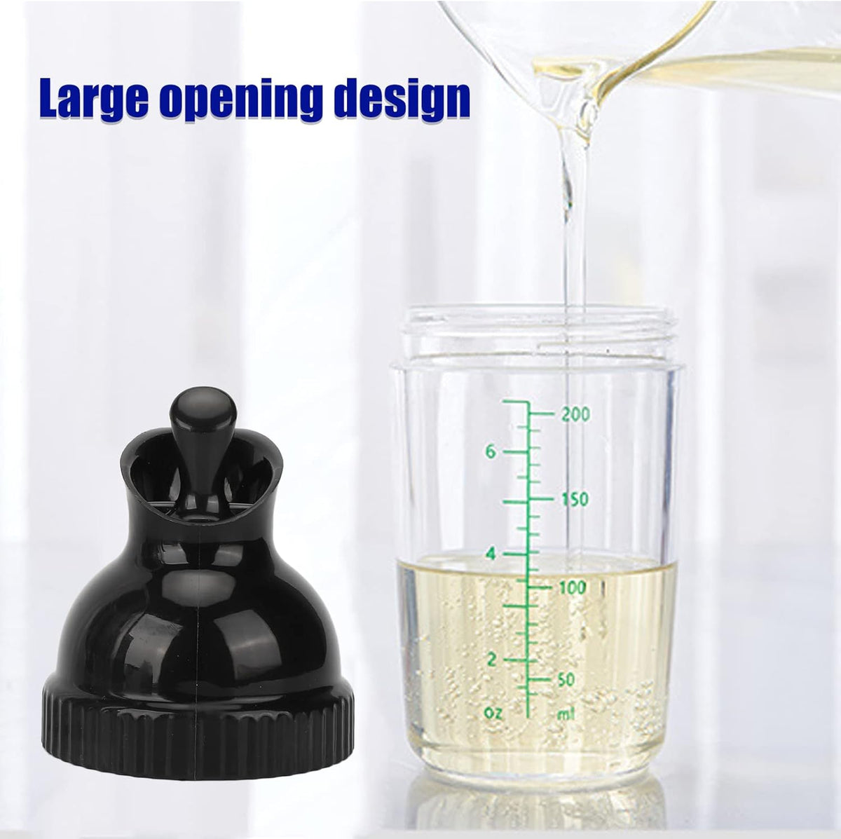 Salad Dressing Shaker 200ml Leakproof ABS-PP Seal for Soy Sauce Vinaigrette Oil Vinegar, One-Hand Flip Pour Operation, Home Kitchen, Office Fridge, Picnics