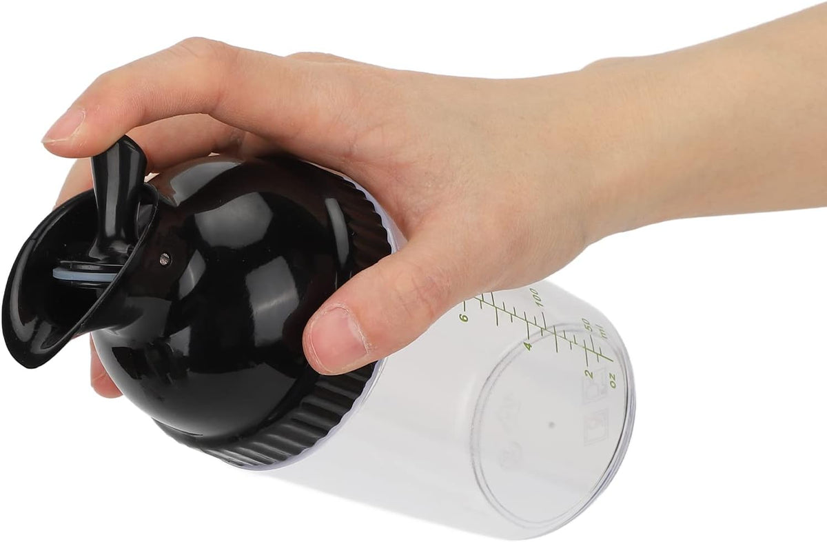 Salad Dressing Shaker 200ml Leakproof ABS-PP Seal for Soy Sauce Vinaigrette Oil Vinegar, One-Hand Flip Pour Operation, Home Kitchen, Office Fridge, Picnics