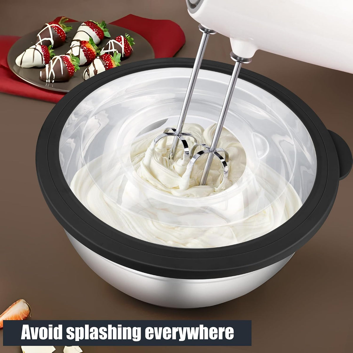 Mixing Bowl with Colander, 4-1 Bowl with Lids & 3Pcs Nesting Graters