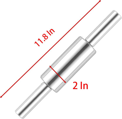 Rolling Pin, 11.8 Inch Stainless Steel for Kneading the Dough of Baking Bread, Pizza, Cookie, Noodles (S)