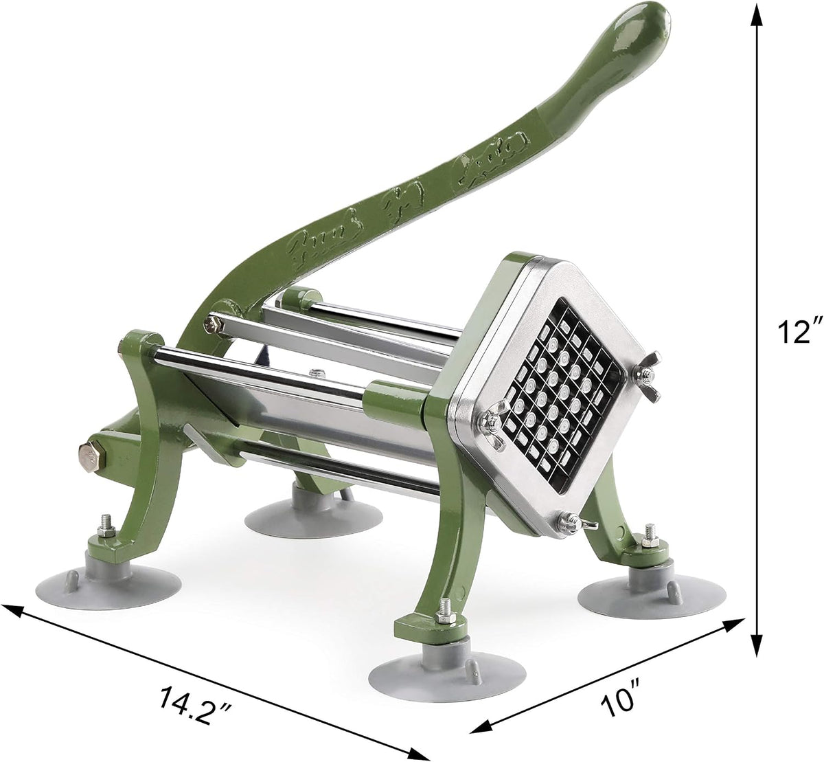 42313 Commercial Restaurant French Fry Cutter with Suction Feet, 1/2-Inch