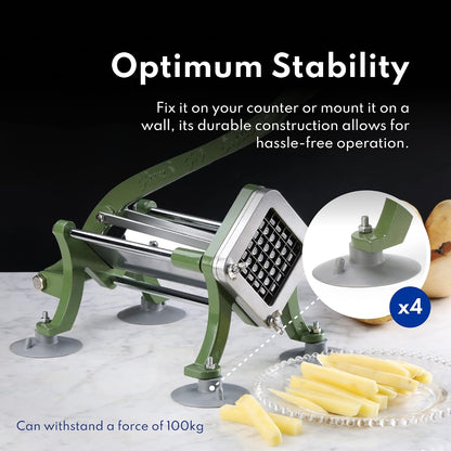 42313 Commercial Restaurant French Fry Cutter with Suction Feet, 1/2-Inch