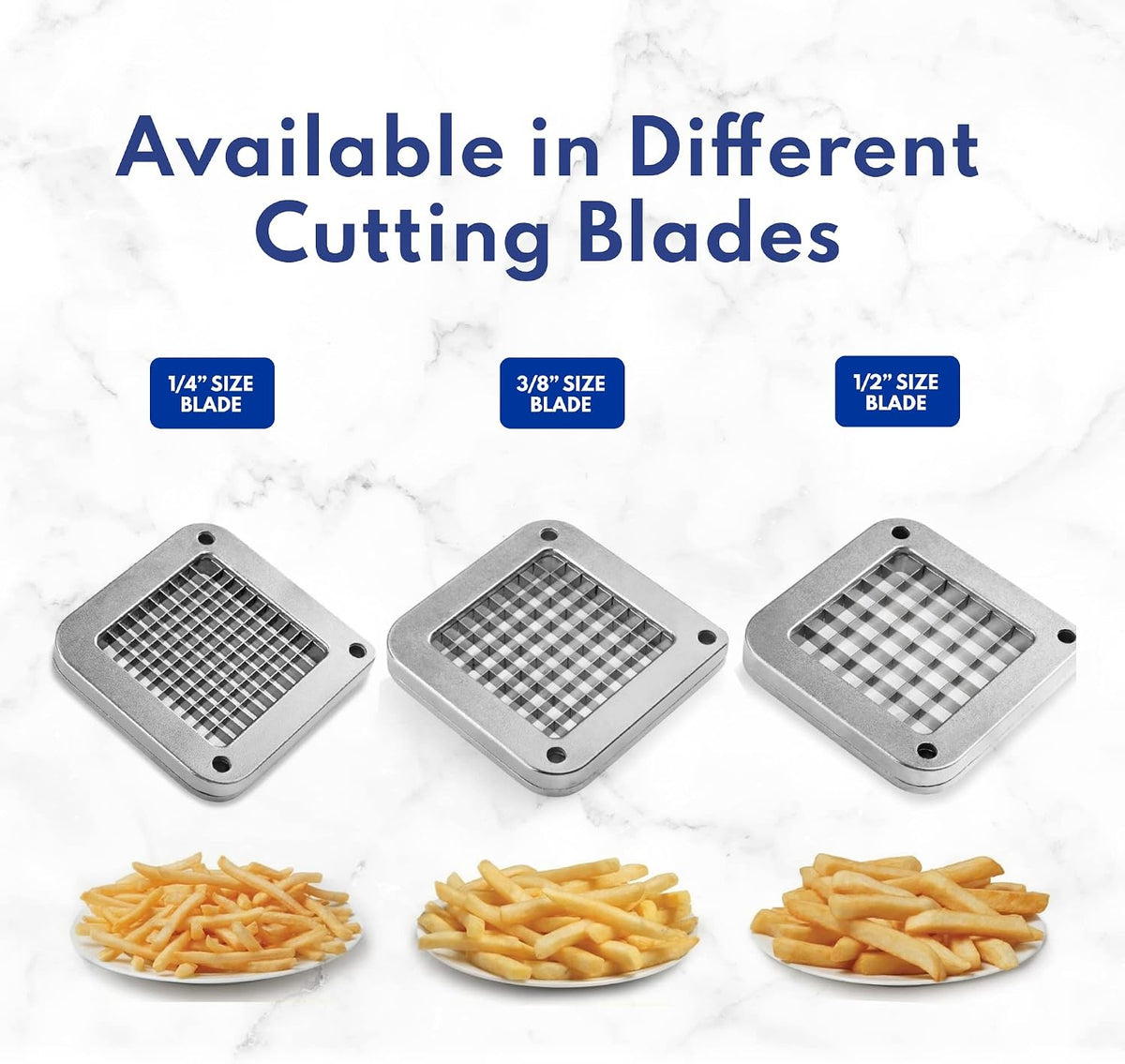42313 Commercial Restaurant French Fry Cutter with Suction Feet, 1/2-Inch
