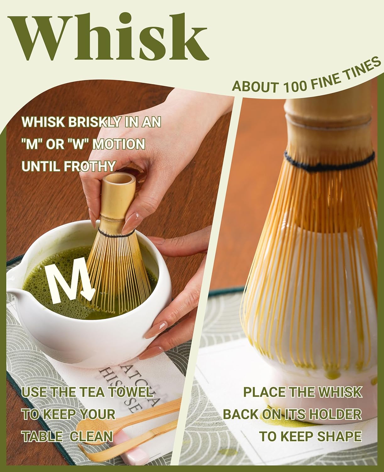 Matcha Whisk Set Gifts, 8 Pcs Ceramic Matcha Kit Set Includes Matcha Bowl, Matcha Whisk and Holder, Bamboo Spoon and Scoop, Scoop Rest, Sifter and Tea Towel - Sunflower
