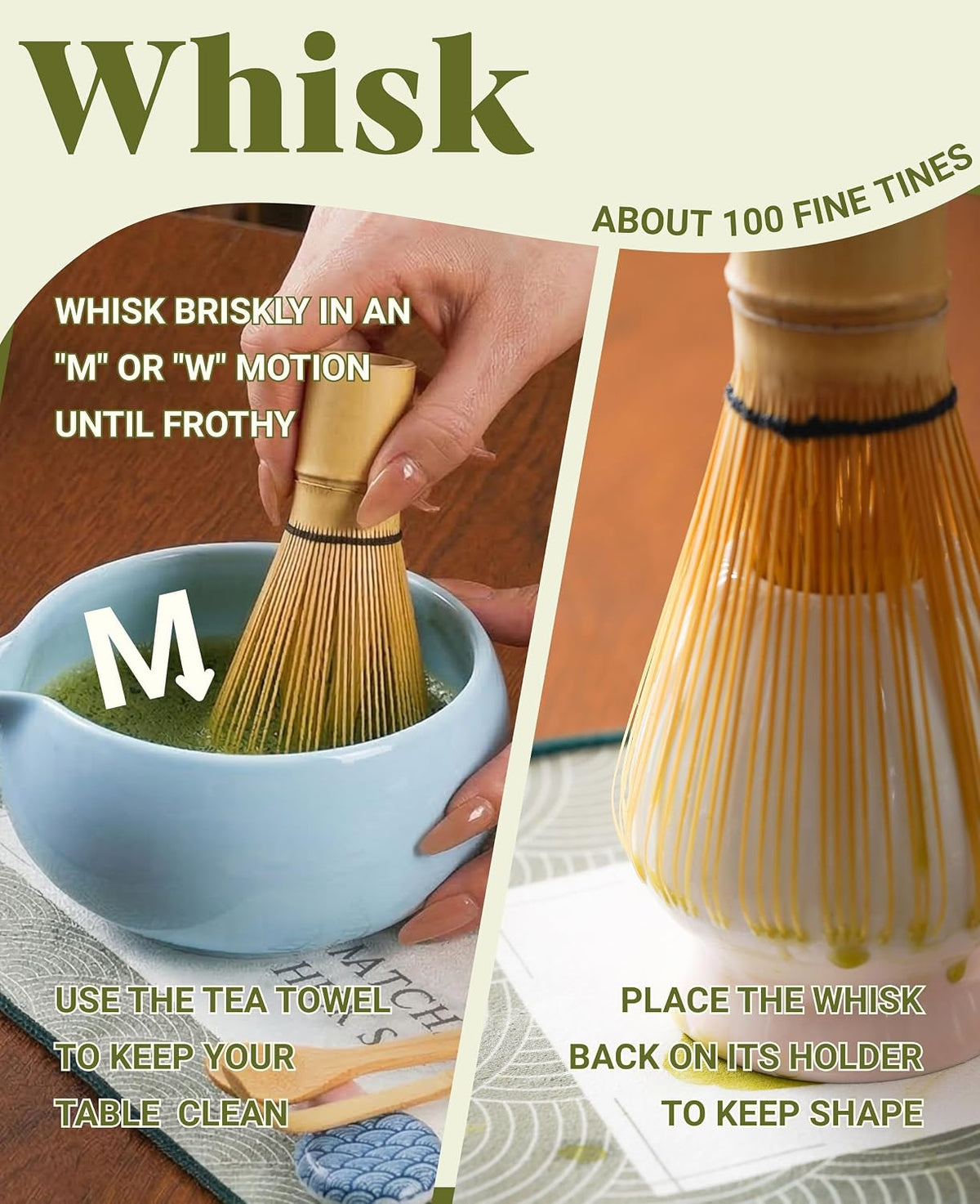 Matcha Whisk Set Gifts, 8 Pcs Ceramic Matcha Kit Set Includes Matcha Bowl, Matcha Whisk and Holder, Bamboo Spoon and Scoop, Scoop Rest, Sifter and Tea Towel - Sunflower