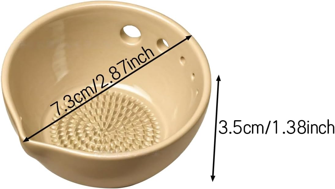 Herb Stripper Bowl 5 Holes with Garlic Grater - 2-in-1 Kitchen Tool for Parsley, Basil, Rosemary, Thyme, Mint - Dishwasher Safe - Gifts for Mom, Girlfriend, Cooking Lovers (Blue)