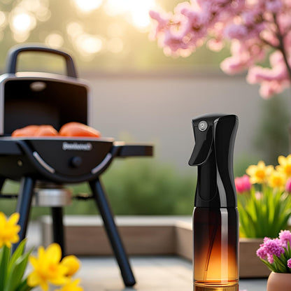 Dark Glass Oil Sprayer150ml – Fine Mist Olive Oil Dispenser for Cooking Air Fryer & BBQ Refillable Dark Glass Bottle for Healthy Cooking & Baking(PS641)