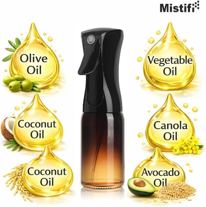 Dark Glass Oil Sprayer150ml – Fine Mist Olive Oil Dispenser for Cooking Air Fryer & BBQ Refillable Dark Glass Bottle for Healthy Cooking & Baking(PS641)