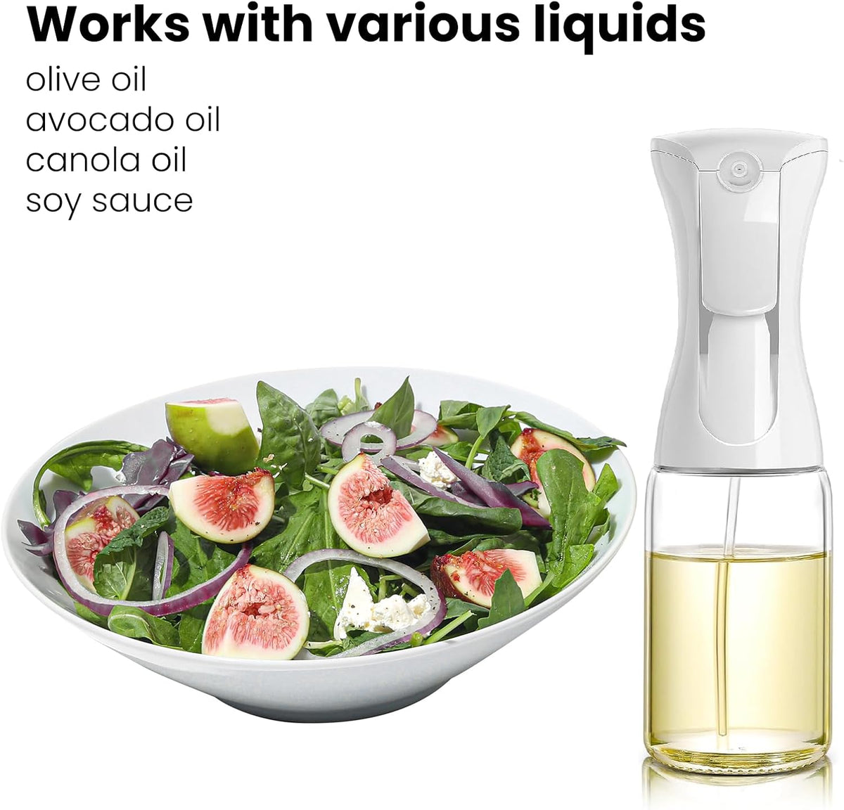 Dark Glass Oil Sprayer150ml – Fine Mist Olive Oil Dispenser for Cooking Air Fryer & BBQ Refillable Dark Glass Bottle for Healthy Cooking & Baking(PS641)