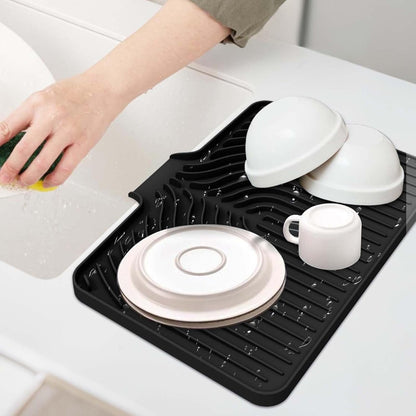 Sponge Holder for Kitchen Sink, 10"x 4" Kitchen Sink Organizer, Sink Caddy and Soap Tray,Compatible with Scrub Daddy, Kitchen Sink Accessories (Grey)