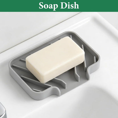 Sponge Holder for Kitchen Sink, 10"x 4" Kitchen Sink Organizer, Sink Caddy and Soap Tray,Compatible with Scrub Daddy, Kitchen Sink Accessories (Grey)