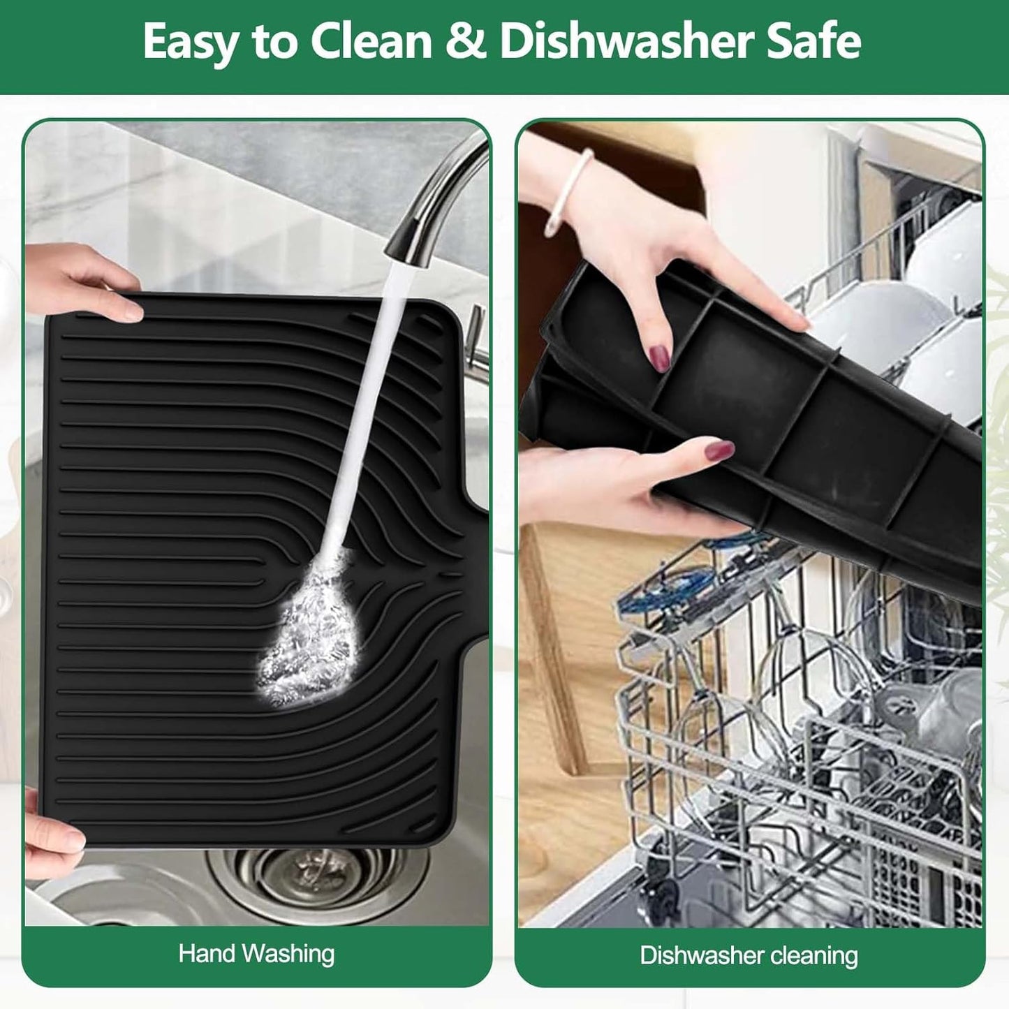 Sponge Holder for Kitchen Sink, 10"x 4" Kitchen Sink Organizer, Sink Caddy and Soap Tray,Compatible with Scrub Daddy, Kitchen Sink Accessories (Grey)