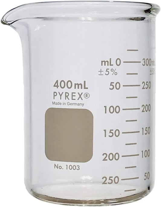 Heavy Duty Griffin 1003 400mL Beaker Double Scale Graduated; Each