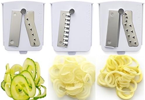 Pack of 3 Premium Blades for 5-Blade Spiralizer (BR-5B-02), 7-Blade Spiralizer, and 10-Blade Spiralizer