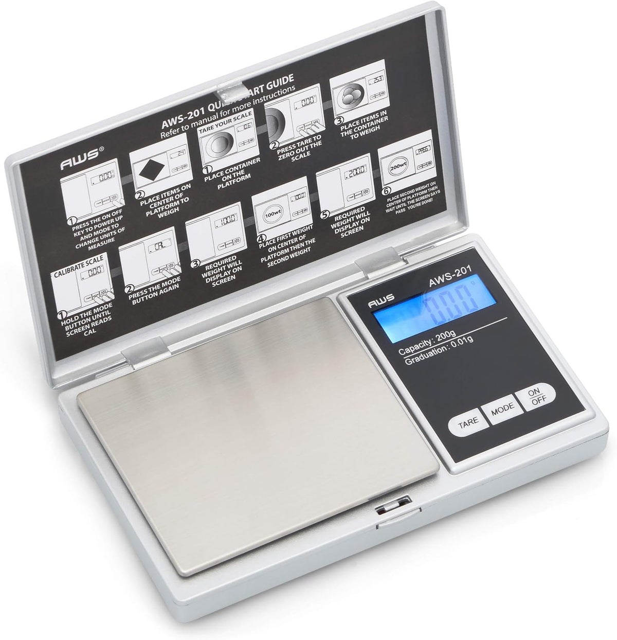 Digital Pocket Scale 600g x 0.1g with LCD Display Gram, Ounce, Carat, Grain for Coins, Jewellery, Gemstones, Metals, Kitchen, Food & Medicines – Black
