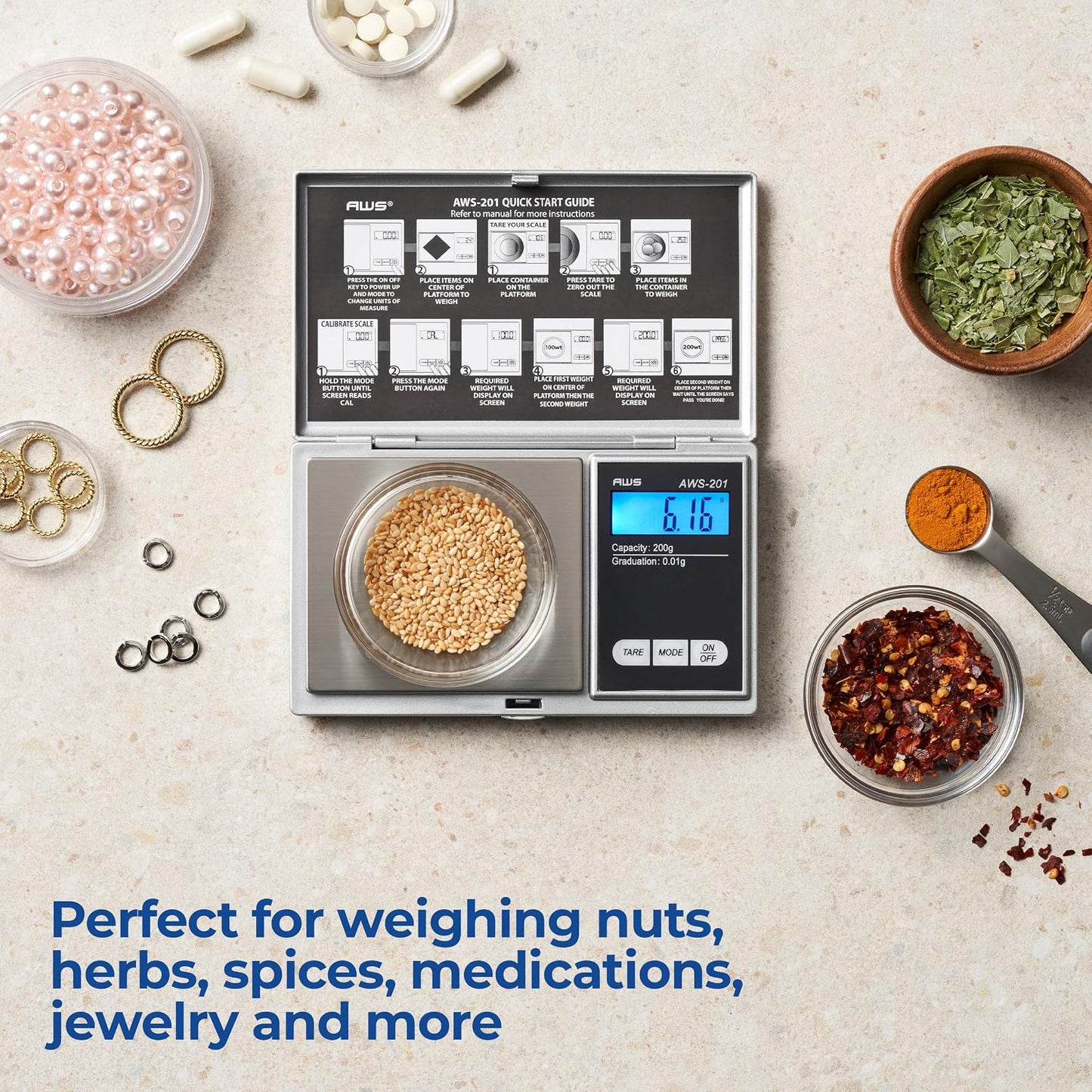 Digital Pocket Scale 600g x 0.1g with LCD Display Gram, Ounce, Carat, Grain for Coins, Jewellery, Gemstones, Metals, Kitchen, Food & Medicines – Black