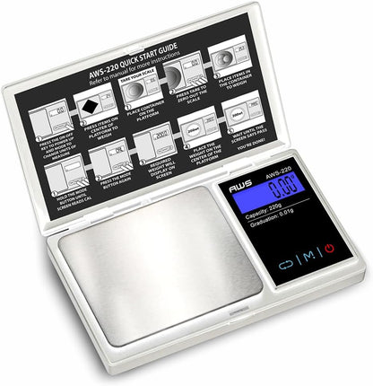 Digital Pocket Scale 600g x 0.1g with LCD Display Gram, Ounce, Carat, Grain for Coins, Jewellery, Gemstones, Metals, Kitchen, Food & Medicines – Black