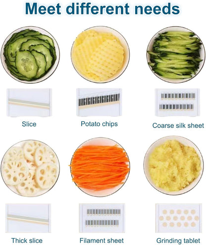 Multifunctional Manual Food Cutter Dicer Grinder Kitchen Tool For Veggie Cheese
