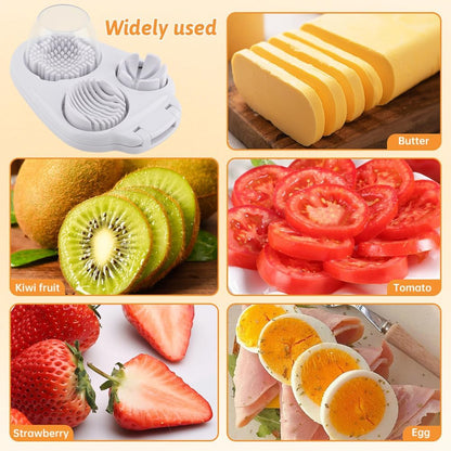 3 in 1 Egg Slicer for Hard Boiled Eggs,with Cleaning Brush,Egg Cutter