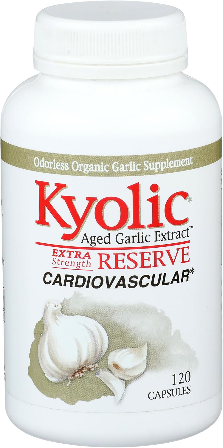 Kyolic Aged Garlic Extract Formula 200 - Cardiovascular & Immune, Reserve - Supports Overall Heart Health & Immune System* - GMO-Free & Gluten-Free - 60 Capsules (30 Servings)