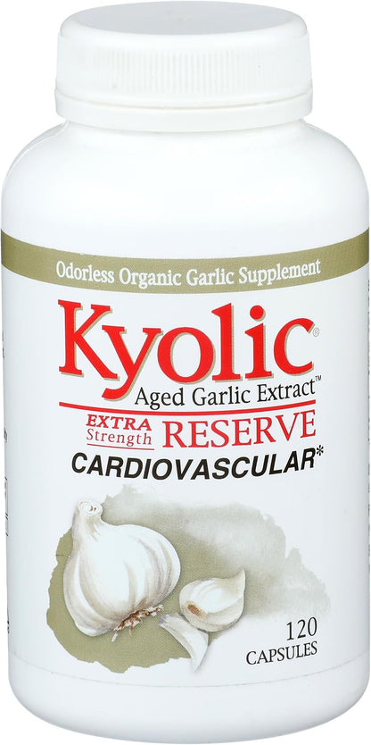 Kyolic Aged Garlic Extract Formula 200 - Cardiovascular & Immune, Reserve - Supports Overall Heart Health & Immune System* - GMO-Free & Gluten-Free - 60 Capsules (30 Servings)